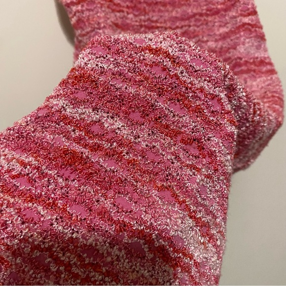 Ms. J Vintage Pink and White Knit Bodycon Style Dress Large - Picture 5 of 11